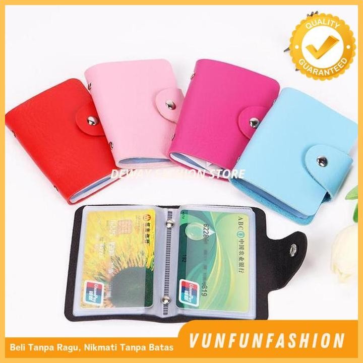 

DOMPET KARTU 24 SLOT BAHAN KULIT - BANK CARD HOLDER ATM KARTU NAMA GRATIS ONGKIR