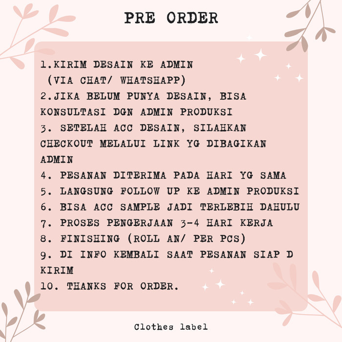 

LABEL BAJU/ LABEL WOVEN DAMASK/ LABEL RAJUT/ LABEL BORDIR/ FREE DESIGN