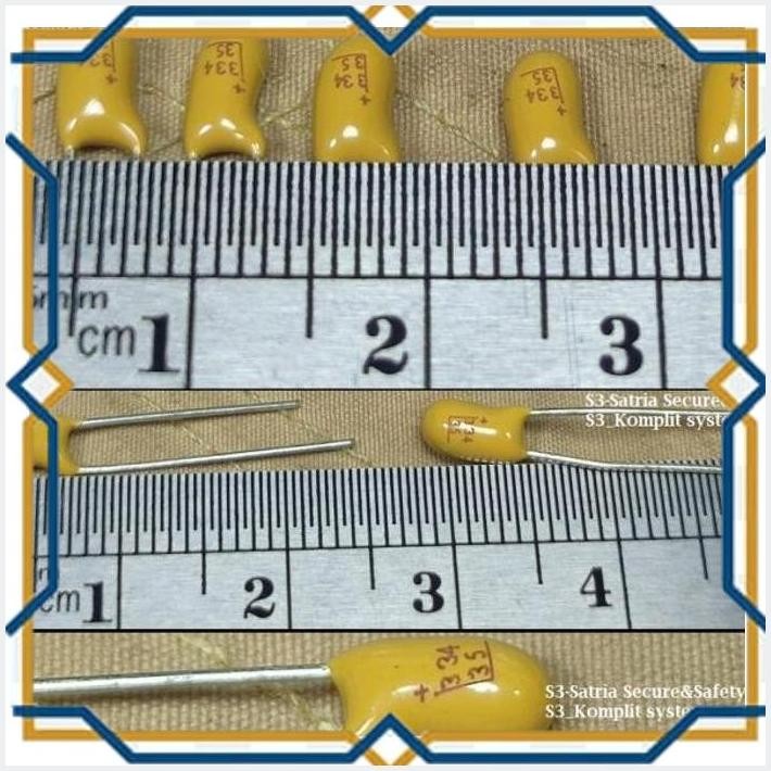 [SSC] 0.33UF 35V TANTALUM 334 35 CAPACITOR 0,33UF/35V 0,33UF 35 V VOLT KAPASITOR 0.33/35V 0.33UF/35V