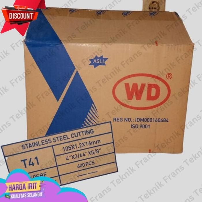 TERBAIK BATU POTONG WD 4 INCH GURINDA GERINDA BATU POTONG ORI / MATA GERINDA POTONG BESI STAINLESS 4