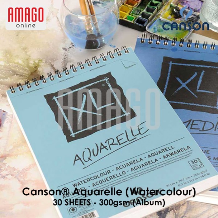 

CANSON XL - AQUARELLE - 30 SHEETS - A3 - 300G (ALBUM) - 400039171