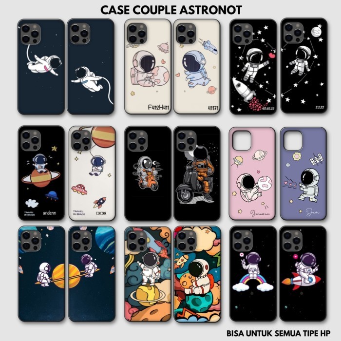 CUCI GUDANG Case Couple Custom Astronot Premium All Type HP