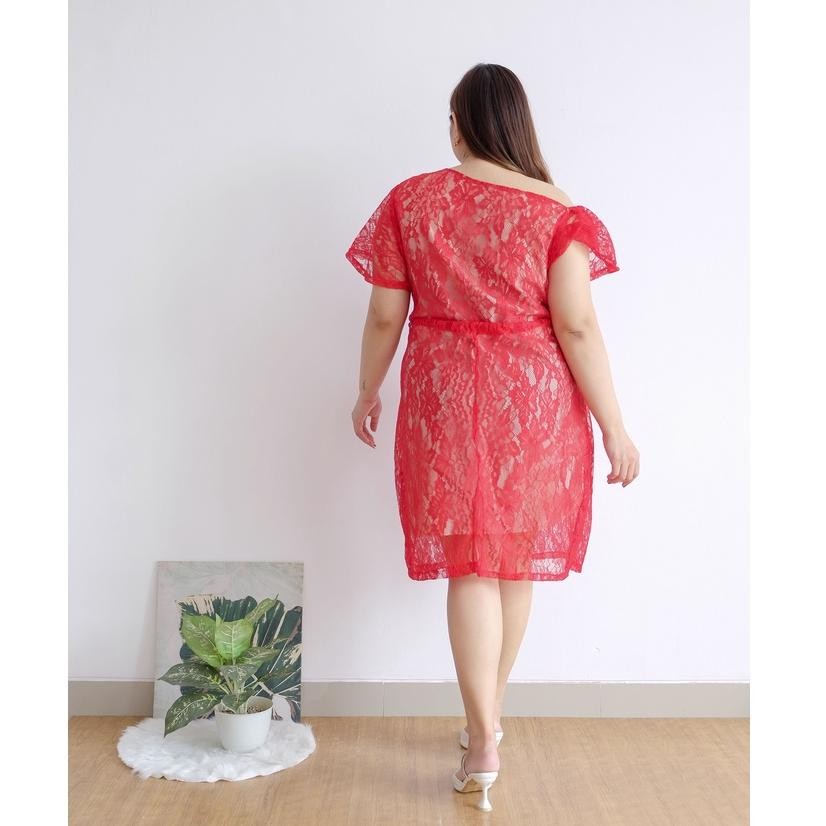 Hn Clara Dress Brokat Jumbo | Dress Pesta Big Size | Plus Size Party Dress