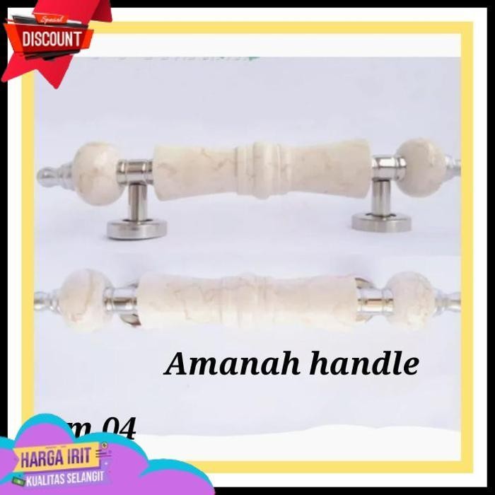 DISKON HANDLE PINTU MARMER BATU ALAM 33CM - GAGANG PINTU RUMAH STAINLESS PEGANGAN PINTU RUMAH MARMER