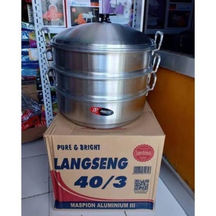 Langseng Alluminium 40 Cm Susun 3 New