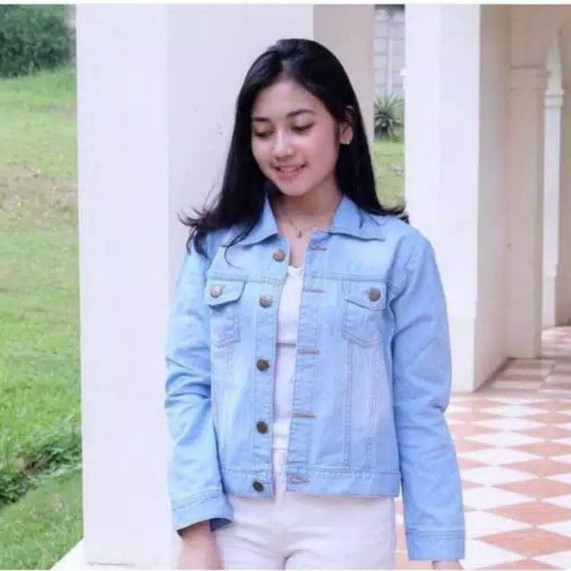 PROMO TERBARU JAKET JEANS WANITA /JAKET BIONDY CEWEK PREMIUM/JAKET DENIM/ JAKET STANDAR JUMBO/JAKET