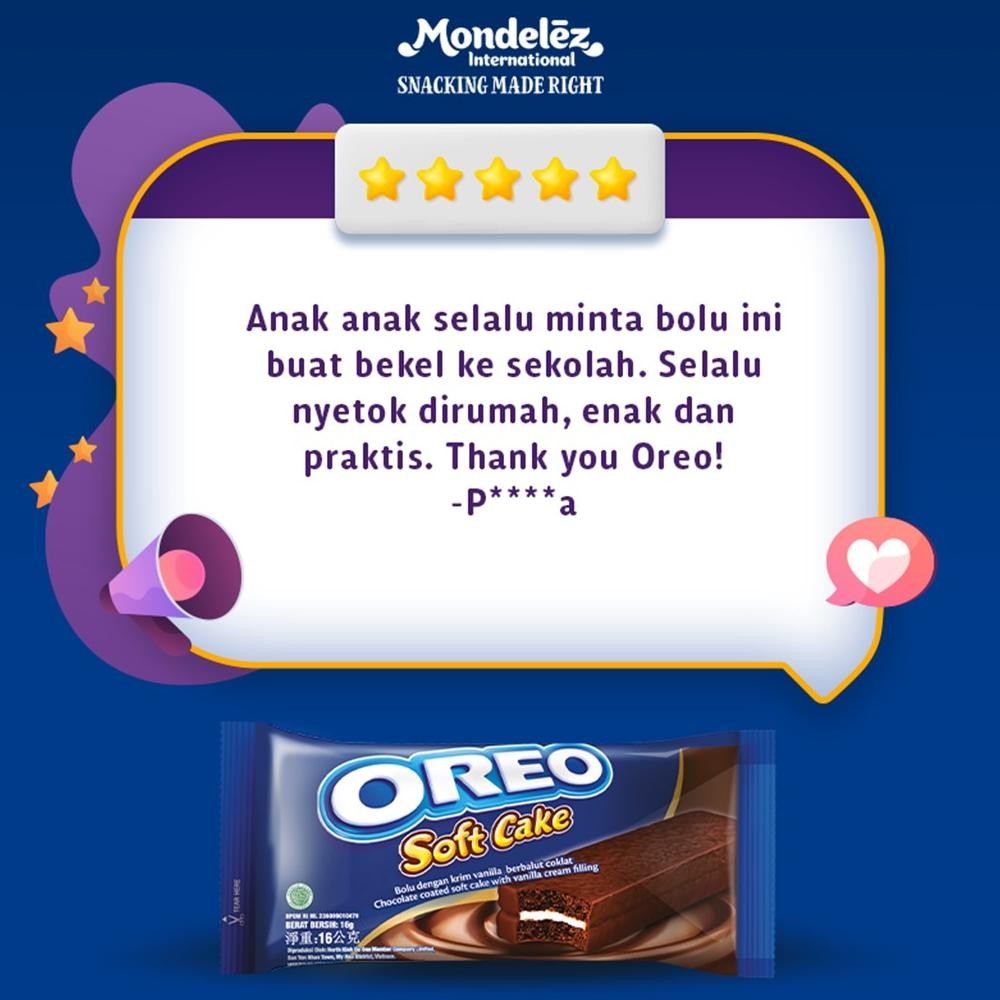 

NI06 Oreo Bolu Softcake Box 12x16g Untuk Camilan bersama keluarga Premium