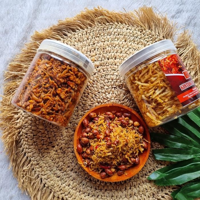 

Sale PAKET BUNDLING teri tempe balado 300gr dan kentang original 200gr Food Snack Pedas Ready