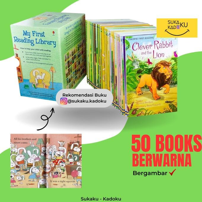 My First Reading Library Usborne Book Set Buku Edukasi Anak Import