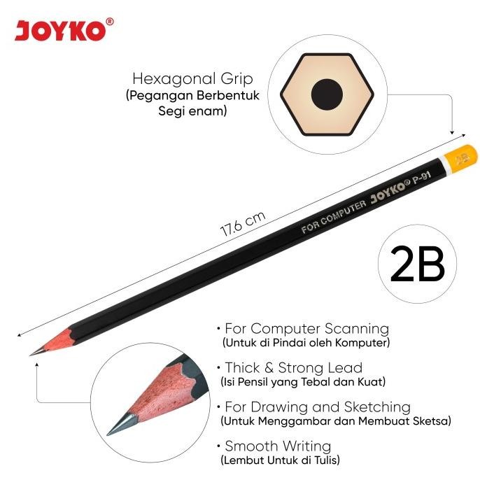 

Pencil / Pensil Joyko P-91 / 2B / 1 BOX 12 PCS
