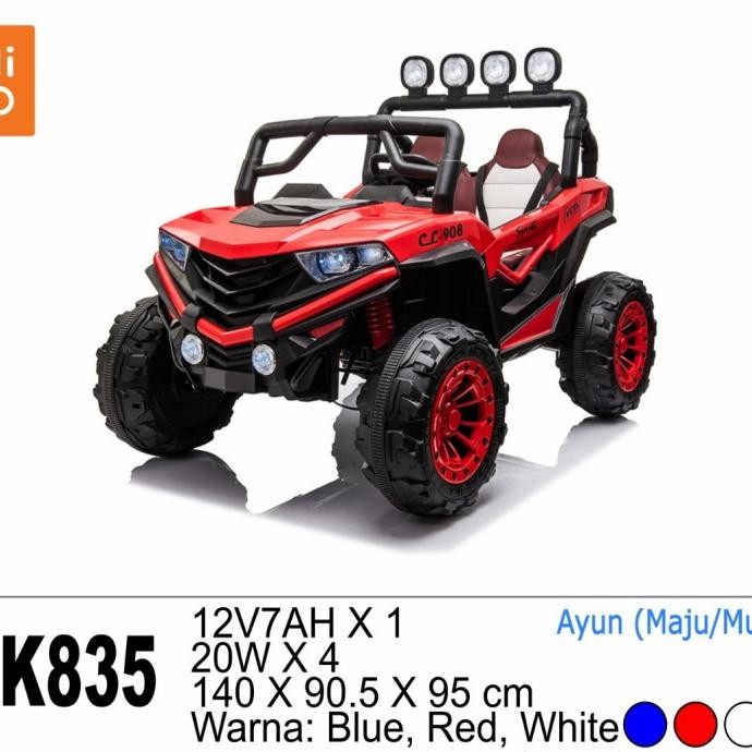 Mainan Anak Mobilan Aki Jeep Besar Unikid UK 835 /Mobil Aki