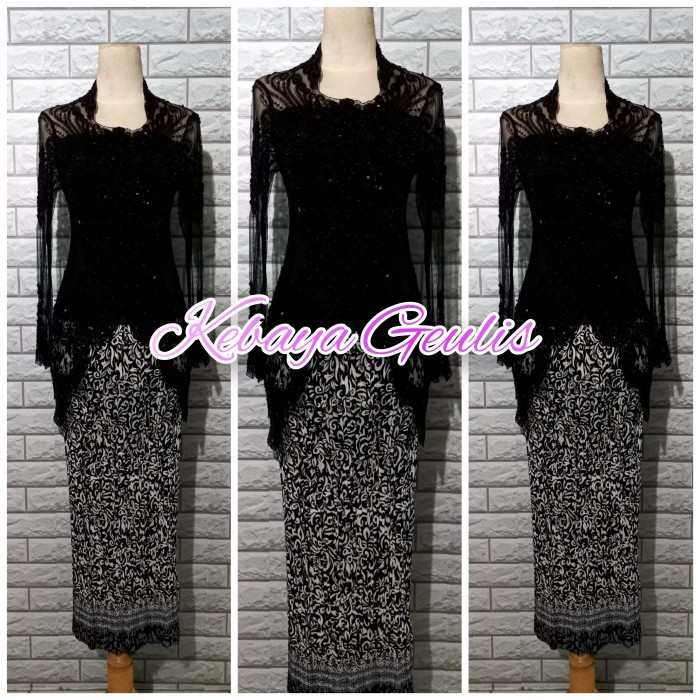 Set Kebaya Wisuda Modern Kebaya Pesta Warna Hitam Elegan Bisa Cod