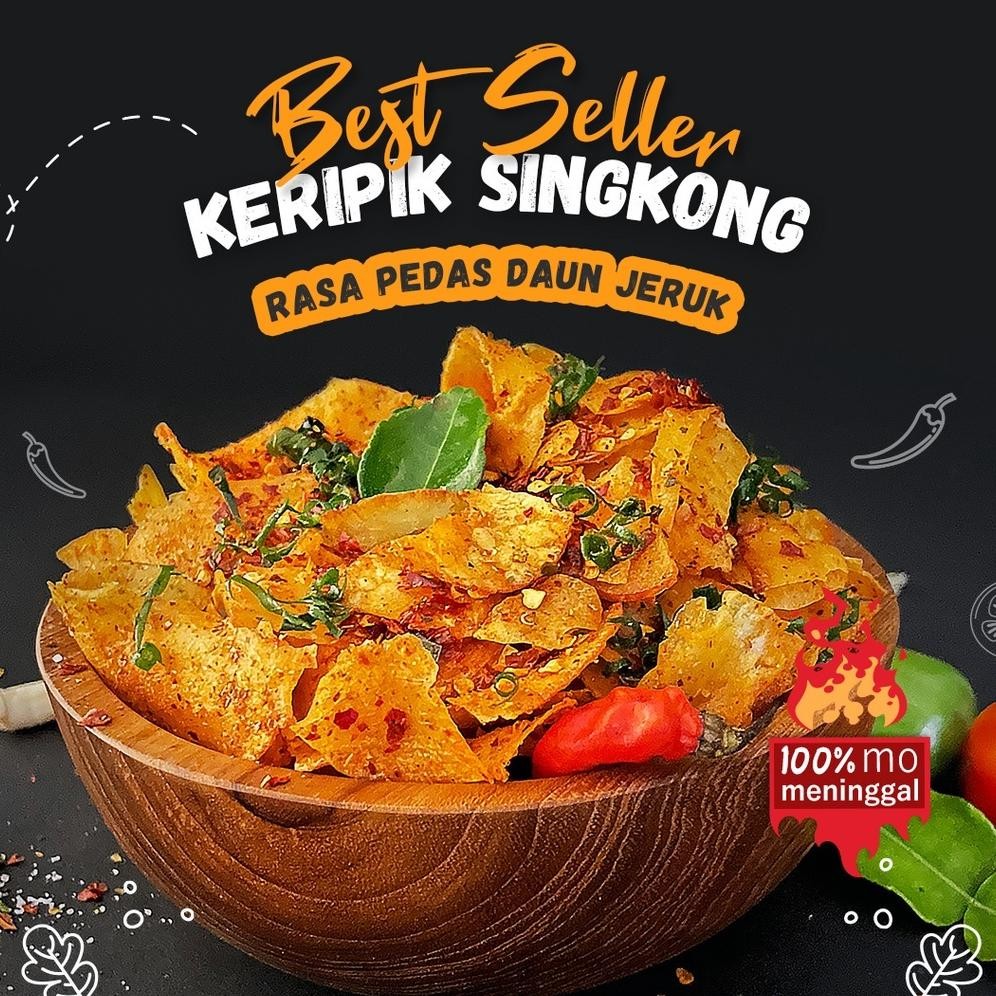 

CXV-38 Yasnack Keripik Singkong Pedas Daun Jeruk/Kripset/500gr Viral