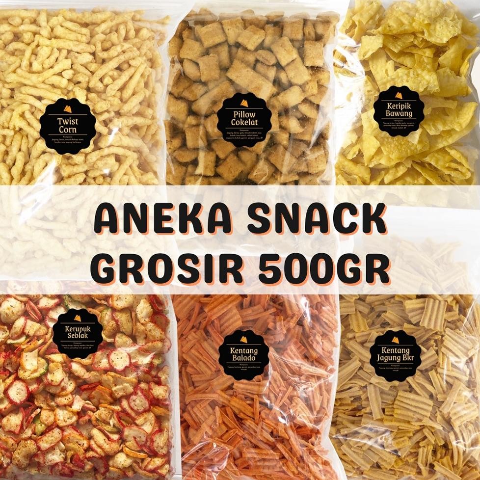 

ht-12 Aneka Snack 500 Gram / Grosir Kiloan / Cemilan Camilan Bal Grosiran Snack Grosir Surabaya Murah Murah