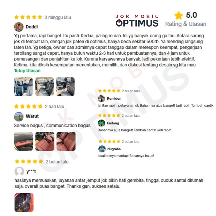 Sarung Jok Paten Mobil Honda Mobilio Mbtech Camaro