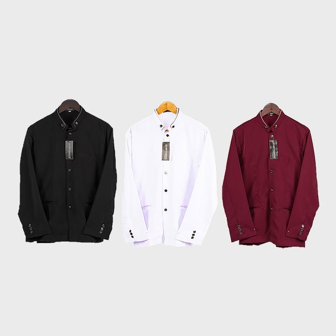 Trend Baju Koko - Jasko Polos Putih Elegan Pengiriman Cepat