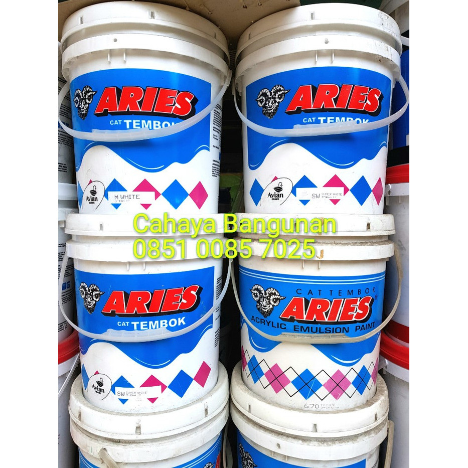 Avian ARIES Cat Tembok Plafon Triplek Putih & Warna Pail 20Kg 20 Kg
