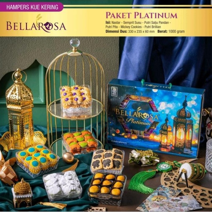 

KUE KERING LEBARAN 2021 BELLAROSA PAKET PLATINUM HAMPERS IDUL FITRI