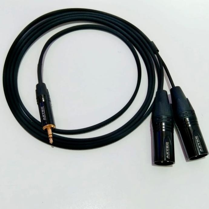 KABEL AUDIO KABEL AUX JACK 3.5MM TO 2 JACK XLR MALE - KABEL DARI LAPTOP KE MIXER | KABEL HP KE MIXER
