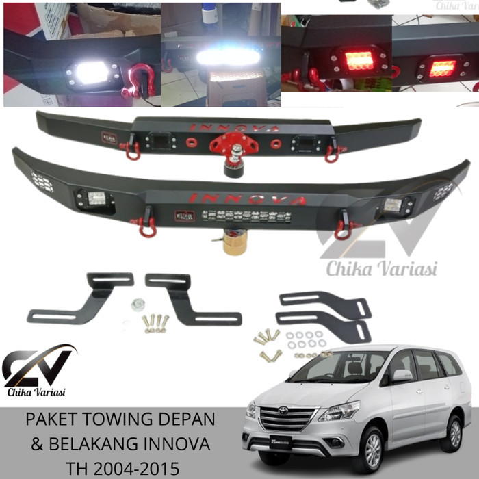 Paket Towing Depan Belakang Mobil Toyota Innova 2005 - 2015 Custom