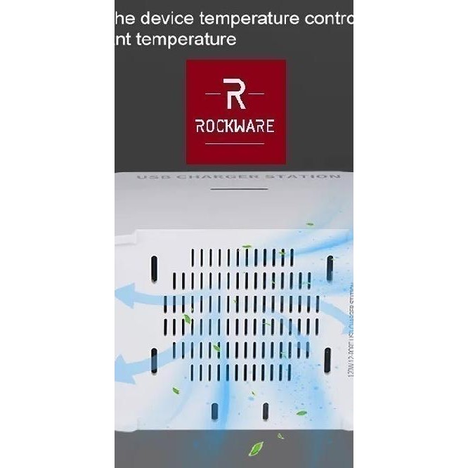 ROCKWARE 830 - 30-Port USB Wall Smart Charging Station 160W MAX Terlaris