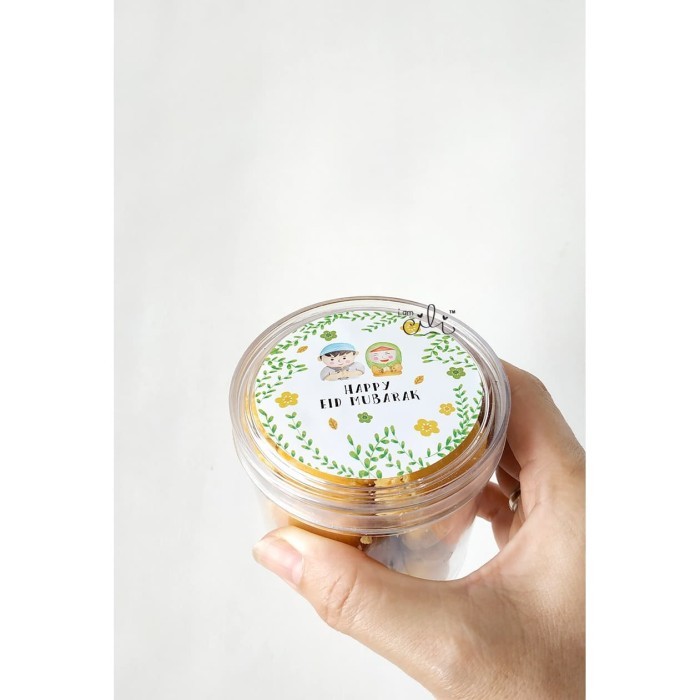 

(SIF039)stiker bulat toples kue kering tema lebaran [isi 32 stiker]