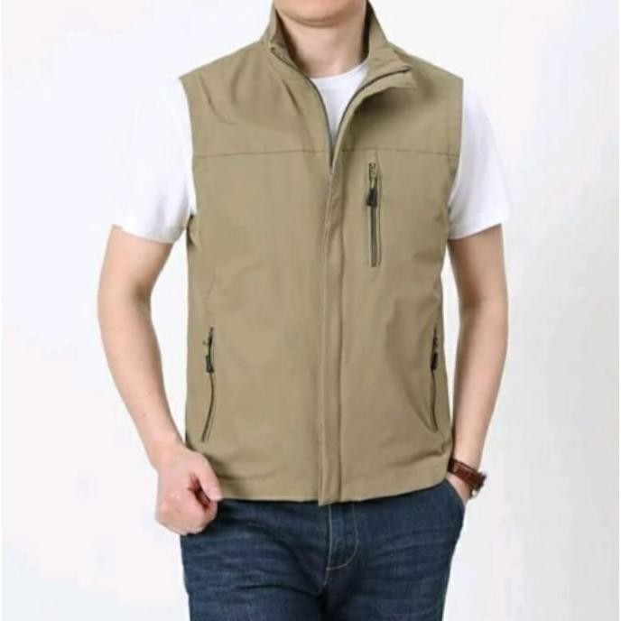 rompi pria - rompi katun - rompi vest motor pria - rompi kerja lapangan