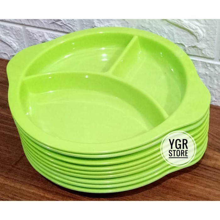 populer] Piring Makan Sekat Anak Dewasa Cafe Resto Katering Saji Nasi Sayur 9"