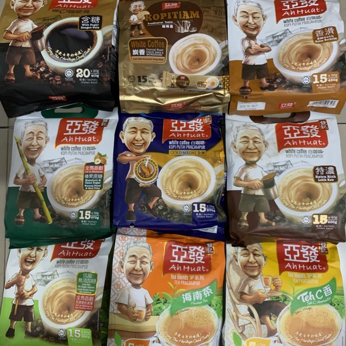 

Ah Huat White Coffee Kopi O Hainan Tea Kopi Putih Pracampur Ahhuat Kode 539