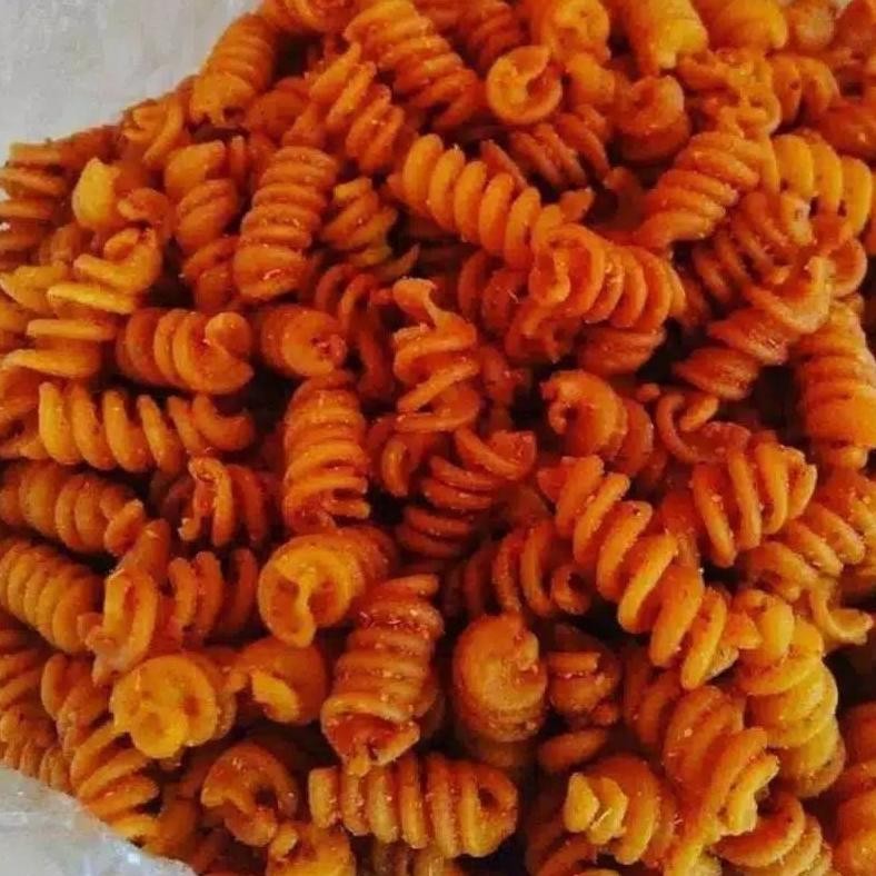 

Tu26 Makaroni Ulir Spiral 1Kg Aneka Rasa Pedas - Jagung Bakar - Sapi Panggang - Snack - Camilan Pedas Tu26