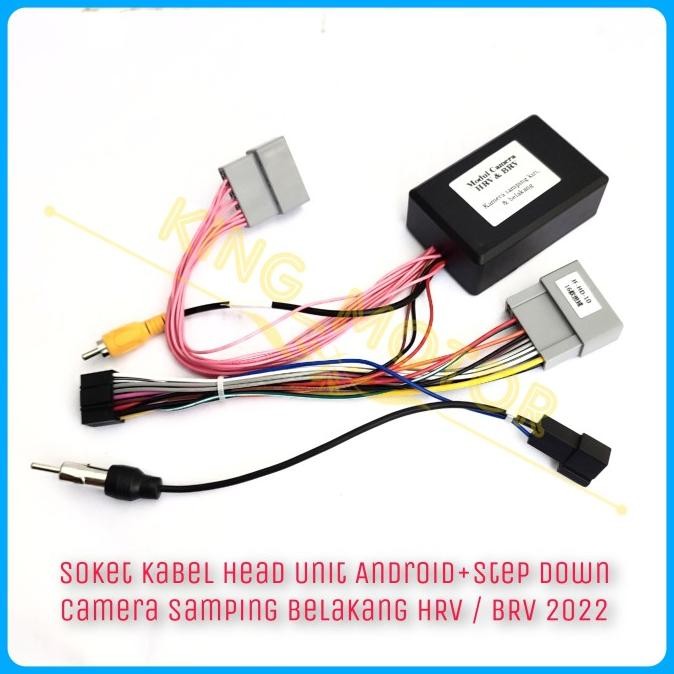 Soket Kabel Hu Android+Step Down Kamera Samping Belakang Hrv Brv 2022