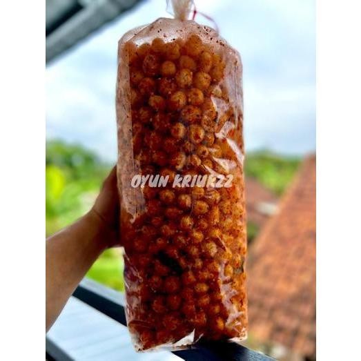 

terbaru !!! cimol kriukzz 1 bal isi 1,8 kg endog lewo pedas daun jeruk & ori food snacks keripik