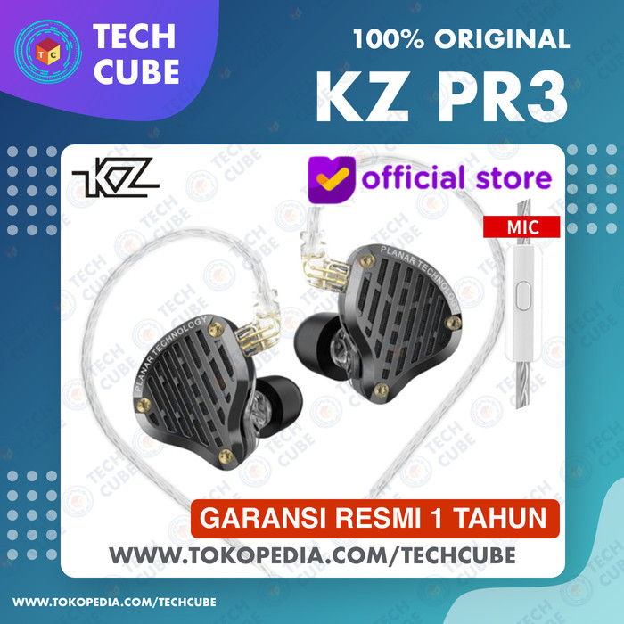 kz pr3 planar with mic in ear metal earphone headset alt pr2 pr1 pro