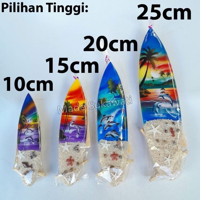 cusss order] Hiasan meja pajangan miniatur papan surfing bali 40cm warna hitam ukir