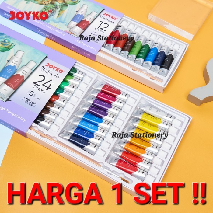 

Joyko Watercolour SET Cat Air Joyko Lukis Watercolor 12 24 Warna WC-4
