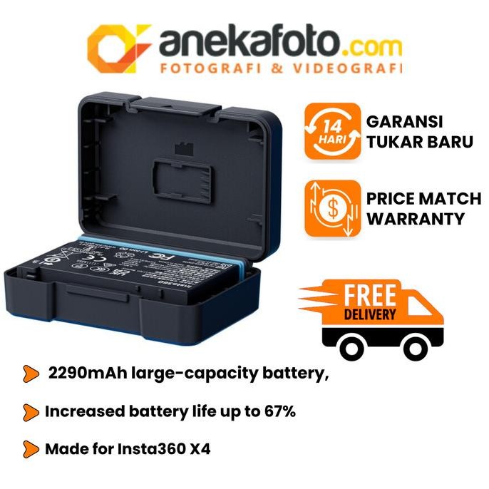 Insta360 X4 Battery For Insta 360 X4 Baterai Insta360 One X4 Battery 2290Mah New Stok