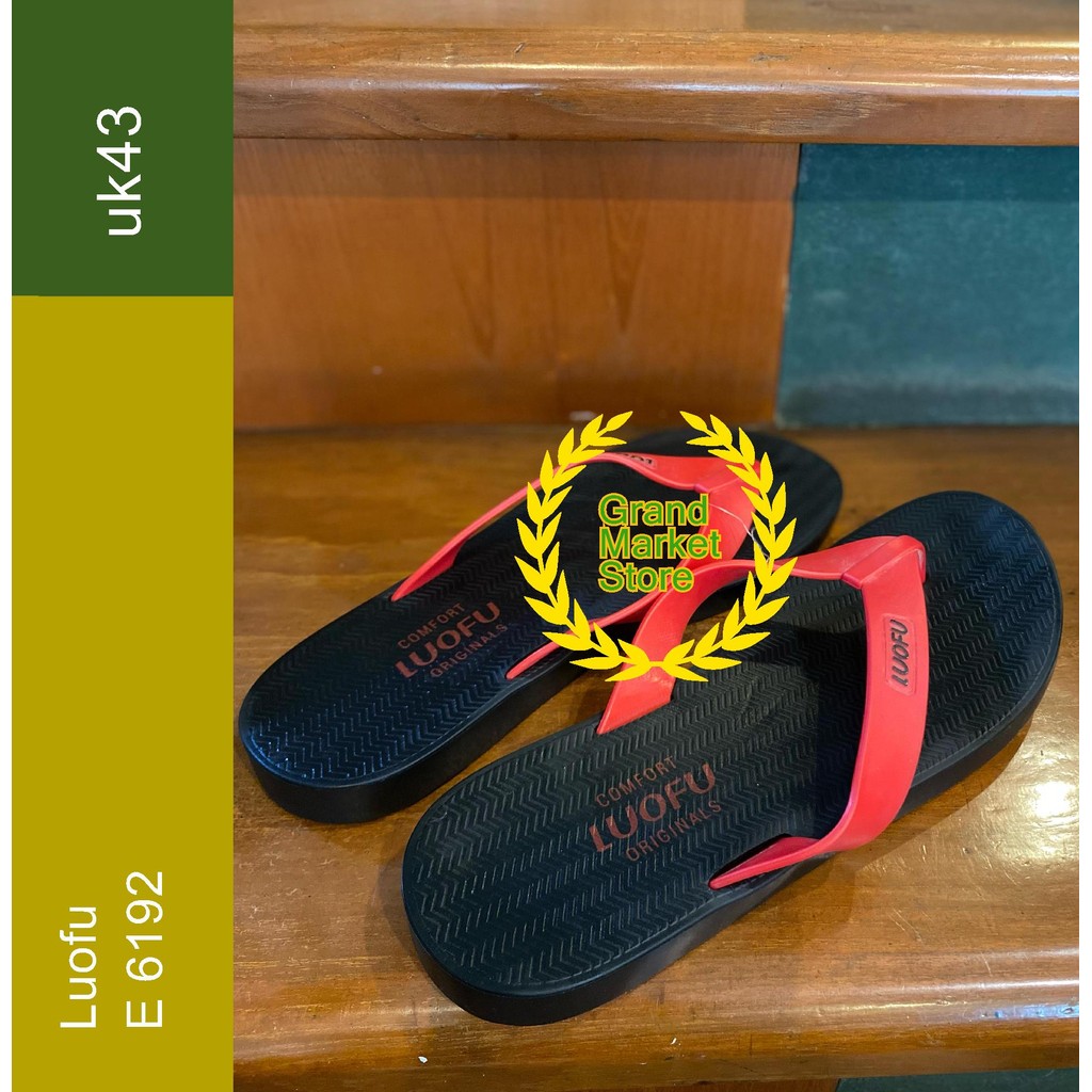 Luofu E 6192 W6K SIZE 43 Sandal Jepit Jelly Pria/Wanita Sendal Jepit Anti Slip Sendal Impor