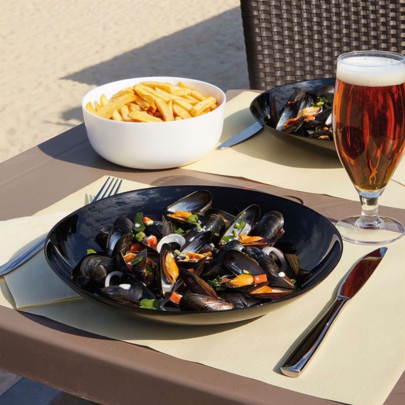 Piring Sop 20cm Luminarc Arcoroc Soup Plate Evolutions Black P1130