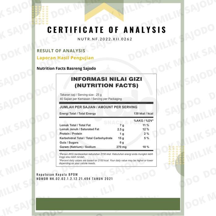 

BARANG TERLARIS PAKET USAHA BASRENG DAUN JERUK 5 KG SAJODO SNACK Camilan Chili Food Kering Makanan