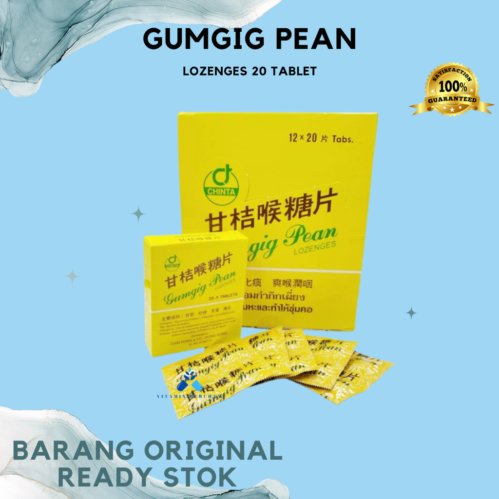 

Gumgig Pean Lozenges Thai Herbal Reduce Expectorant Relief Throat Irritation