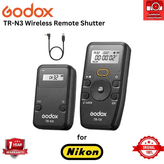 Godox Tr-N3 Wireless Remote Shutter Release Intervalometer For Nikon Camera D750 D610 D600 D7500 D72