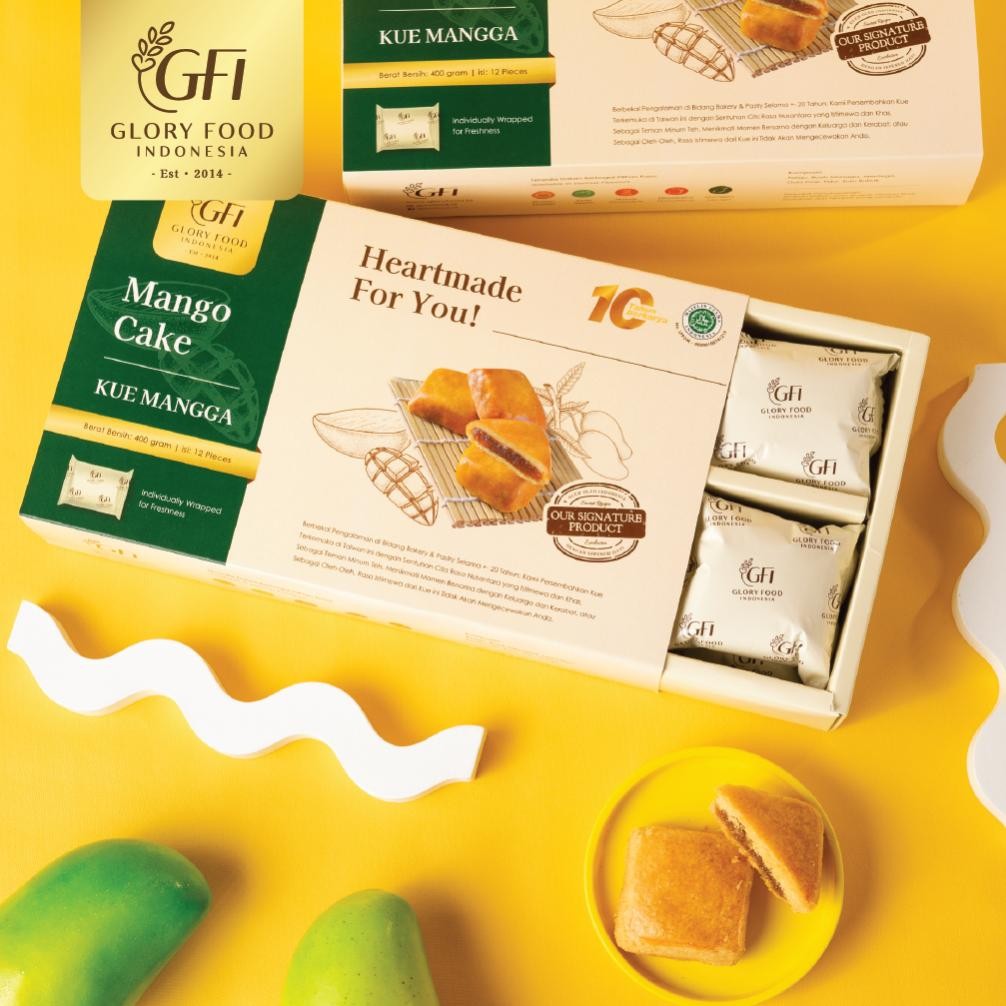 

Gfi Glory Cake Mango Cake 400 Gram | Nastar Mangga | Kue Kering Mangga Asli Isi 12 Pcs | Oleh-Oleh Surabaya Premium Eksklusif Higenis | Individually Wrapped Terlengkap Dan Termurah