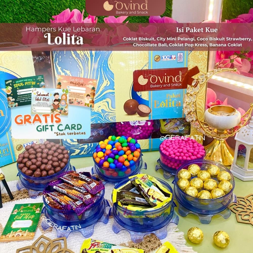 

Geraifatin!!! Paket Lolita Paket Kue Lebaran 2025 / Ovina Coklat Best Seller Terlengkap Dan Termurah