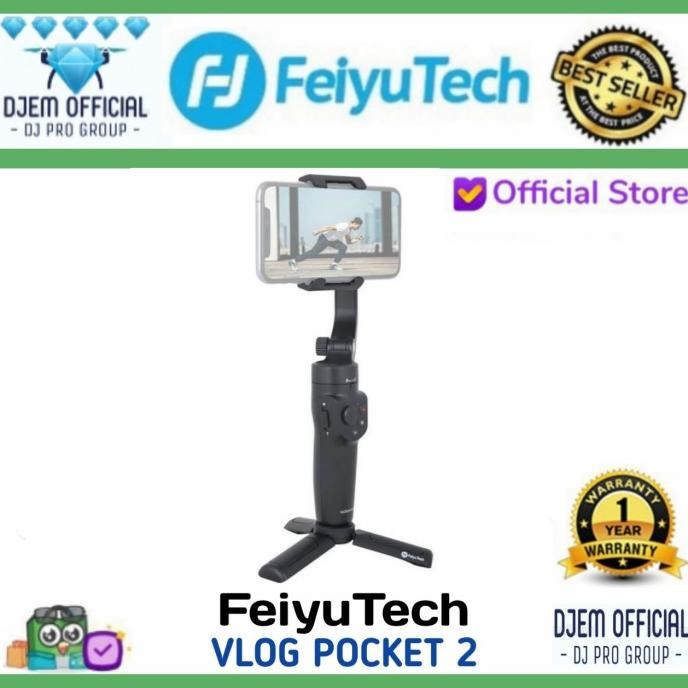 Feiyu Vlog Pocket 2 Gimbal Smartphone Stabilizer Vlog Pocket2 Foldable New Stok