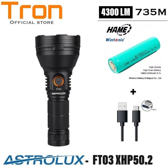 Produk Berkualitas Senter Led Astrolux Ft03 Xhp50.2 4300Lm 735 M Narsilm V1.3 Usb-C