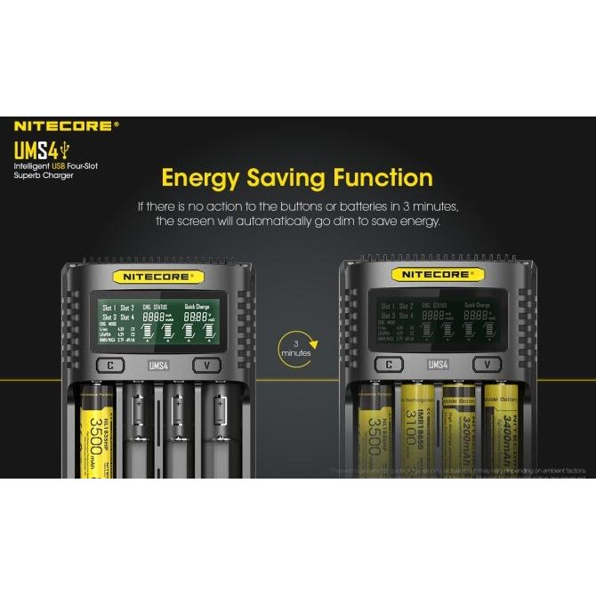 Nitecore Ums4 Charger New Stok