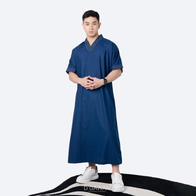 Dgawan Alfath Thobes Black Jubah Gamis Pria Multifungsi Kekinian Keren Original