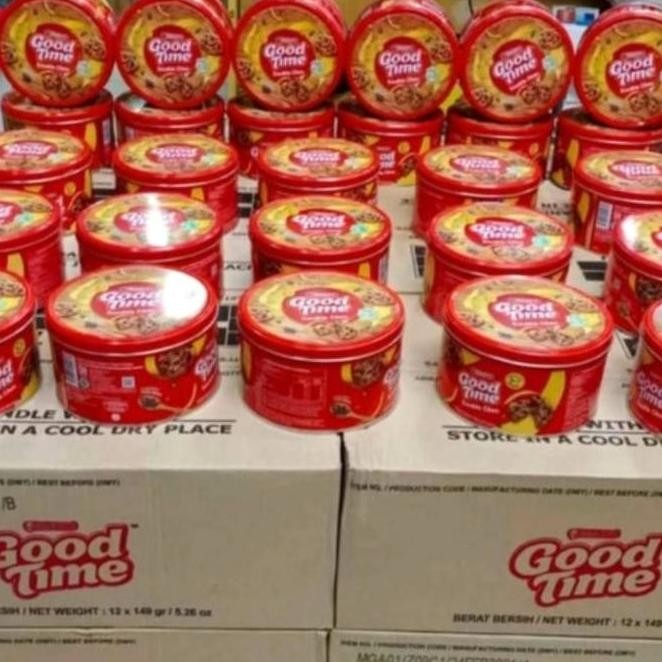 

Big Sale 12 Pcs / 1 Karton Good Time Cookies 149 Gr Biskuit Kaleng Kue Lebaran Pengiriman Cepat