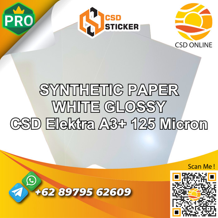

Kertas Sintetik - Synthetic White Paper seperti LMO/YUPO 125 Micron