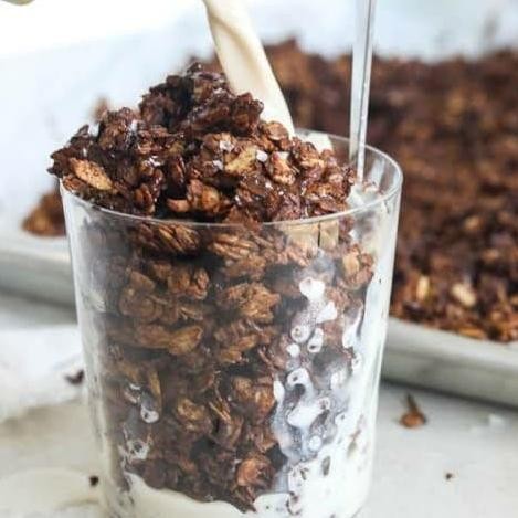 

Granola 1 Kg Cocoa Almond Sereal Sarapan Sehat (Crispy!)